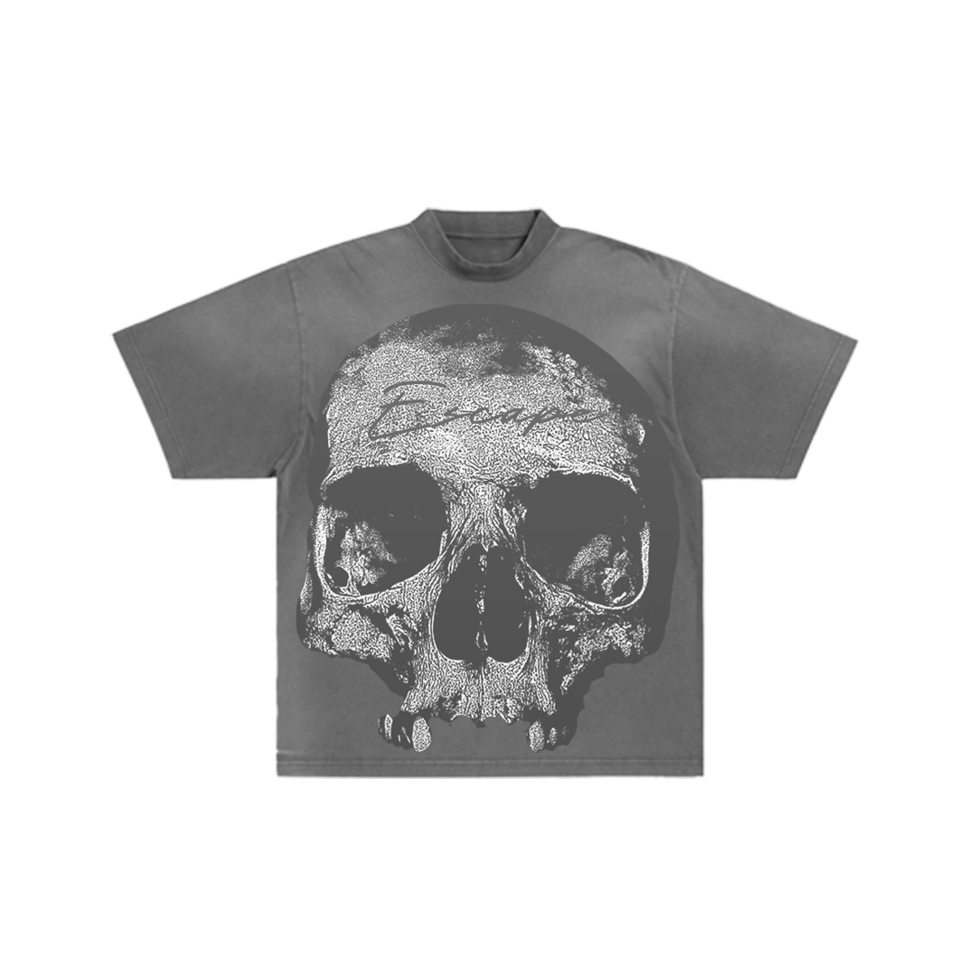 SKULL TEE GREY